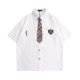 Vintage design niche Hong Kong style chic tie shirt