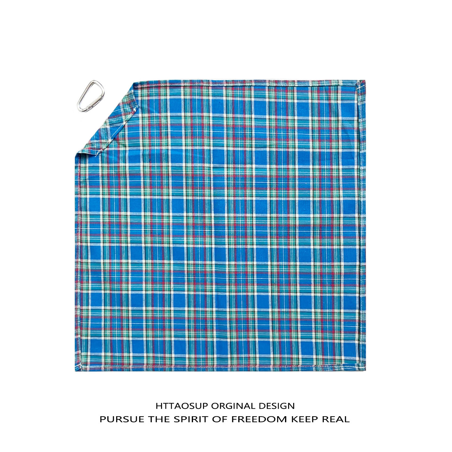 HTTAOSUP美式街舞蓝色格子方巾男潮牌腰巾情侣挂饰裤巾hiphop配饰,淘宝优惠券,粉丝福利购,淘宝优惠卷