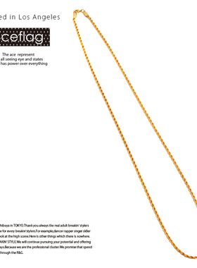 18k金电镀小麻花嘻哈风项链