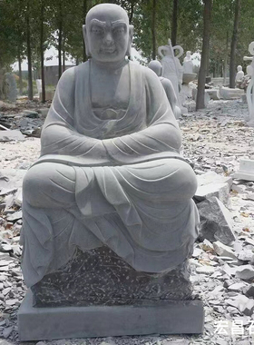 青石雕刻石雕十八罗汉雕塑像大型石头罗汉像寺庙景区广场石佛造像