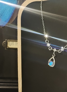 925银项链女时尚百搭蝴蝶结吊坠高级感轻奢锁骨链圣诞礼物