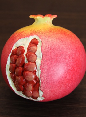 全黄铜仿真苹果石榴摆件创意家居仿真客厅工艺装饰品水果拼盘柿子