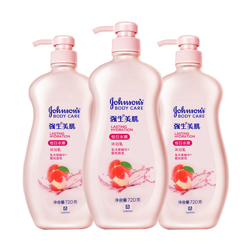 强生沐浴露水蜜桃持久留香男女 进凯居家日用沐浴露