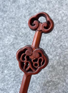 汉服发饰紫檀木簪子发簪古风