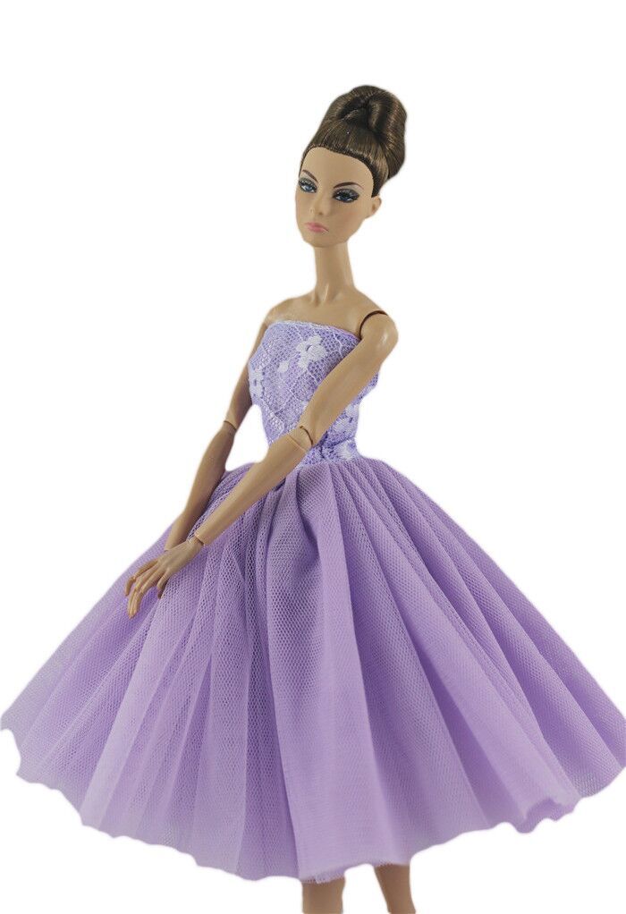 [纱裙]30厘米换装娃娃衣服6分衣服多色芭蕾舞短裙公主蕾丝网纱裙 - 图3