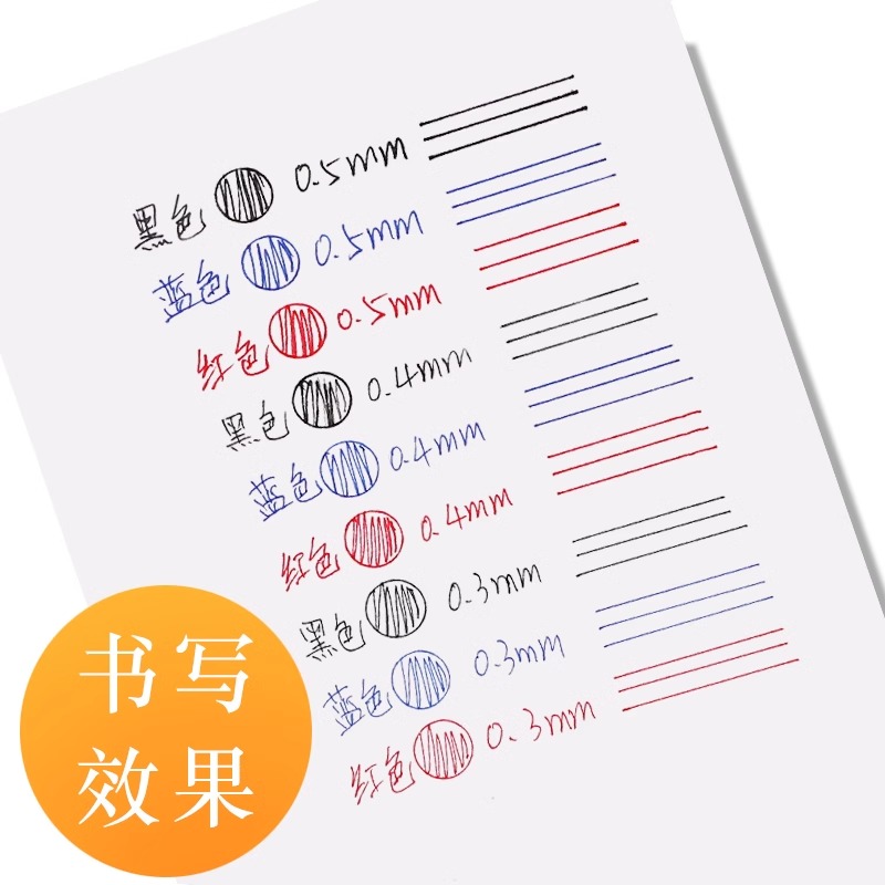 日本pilot百乐BLS-HC3/4/5中性笔芯 BLLH-20C3/4/5水笔替芯0.3/0.4/0.5mm 蓝红黑色 - 图1