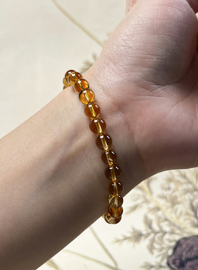 天然黄水晶简约风男女款