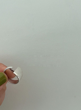 925镀银戒指女韩国ins小众设计款光面交叉重工高级感可调节开口