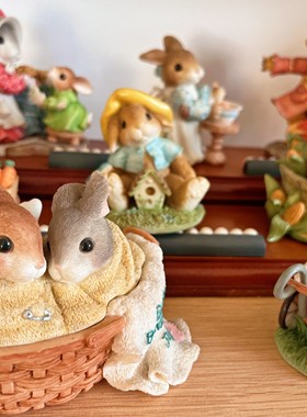 Enesco 珍爱兔海淘中古正品 稀有款 首饰盒 8个一组打包 包邮