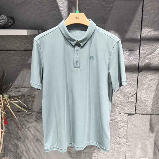 KOLON SPORT ຜູ້ຊາຍ 25 ກາງແຈ້ງ - ດູດຄວາມຊຸ່ມຊື່ນ, ແຫ້ງໄວ, ປ້ອງກັນແດດ, ເສື້ອໂປໂລແຂນສັ້ນ LHPT5MTT31