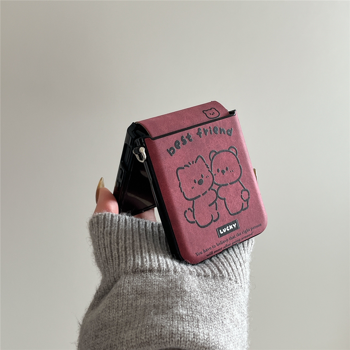 适用折叠屏荣耀MagicVFlip手机壳小米MixFlip2中轴全包摩托罗拉50华为pocket2三星zflip6卡7通N3flip斜跨挂绳 - 图0