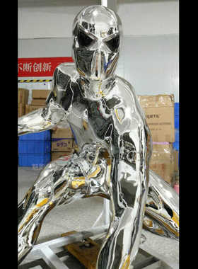 科技系列蜘蛛侠大型雕塑KTV酒吧网红店软装摆件玻璃钢装置艺术