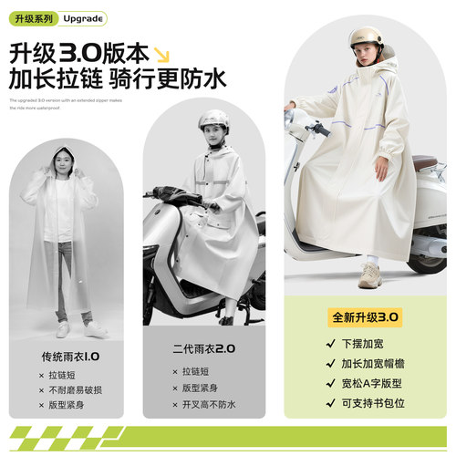 雨衣电动车2026新款成人外穿长款单人全身防暴雨一体骑行雨披男女 - 图2