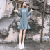 Đầu thu đỏ váy nữ mùa thu váy nhỏ váy nữ cổ tròn áo len cổ lọ 2019 mới thon - váy đầm váy trắng đẹp váy đầm