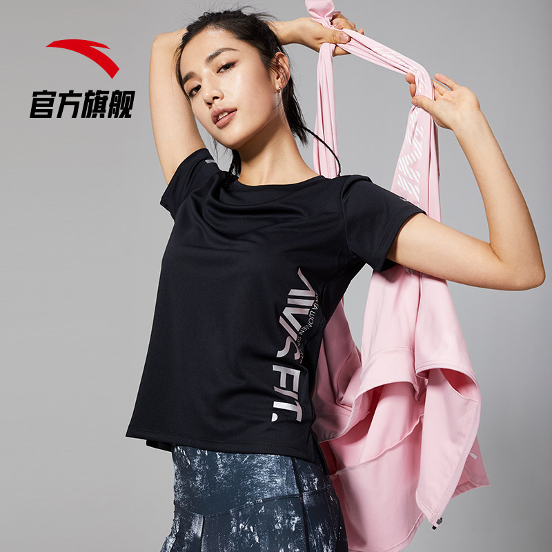 安踏官方旗舰女运动短袖2021夏新款 安踏女子运动运动T恤