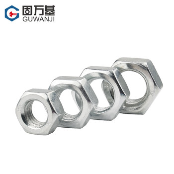 ທາດເຫຼັກສີຂາວສັງກະສີ hexagonal ຫມາກແຫ້ງເປືອກແຂງ Galvanized screw cap Nut ຂະຫນາດໃຫຍ່ມາດຕະຖານແຫ່ງຊາດ M2M3M4M5M6M10M12-M24