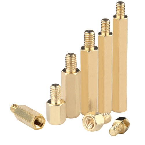 六角铜柱M2M2.5M3M4M5M6单头六角隔离柱铜柱主板机箱螺柱螺丝柱 - 图2