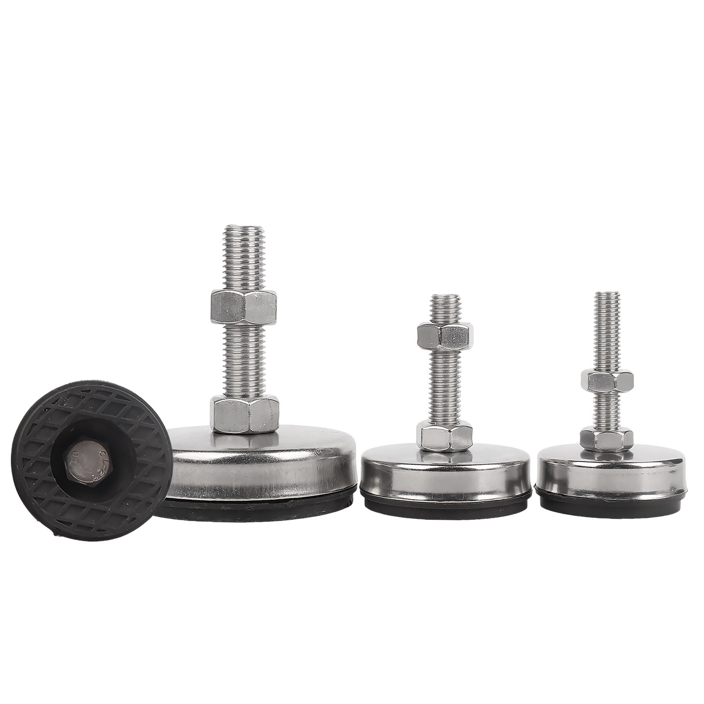 固万基304不锈钢带胶脚垫组合固定防滑脚杯可调节地脚M6M8M10-M20,淘宝优惠券,粉丝福利购,淘宝优惠卷