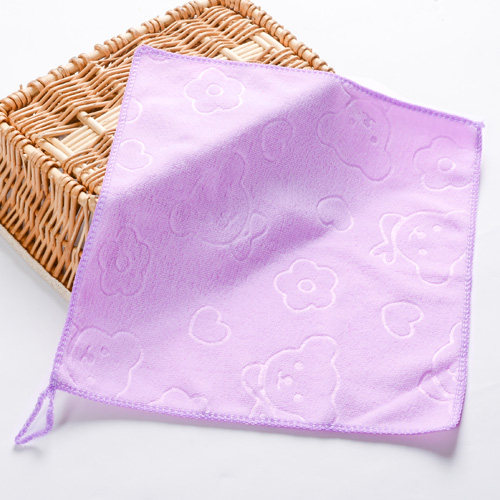 Kindergarten towel small square handkerchief with hooks than pure cotton water absorption children's special hand wipes square handkerchief gift