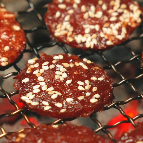 加减乘除碳烤猪肉脯新鲜吊龙肉干蜜汁炭烧黑椒独立包装解馋零食 - 图2