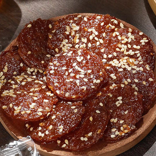 加减乘除碳烤猪肉脯新鲜吊龙肉干蜜汁炭烧黑椒独立包装解馋零食 - 图1