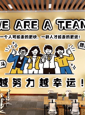 办公室墙面装饰氛围布置文化墙贴