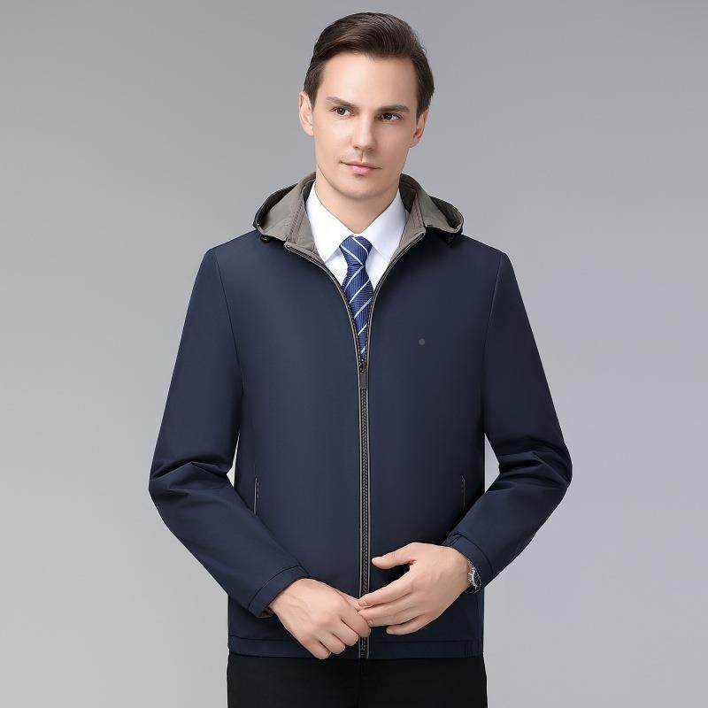 年新款双面男士夹克外套春夹秋连帽大码闲中年商F09-F10-务穿休上,淘宝优惠券,粉丝福利购,淘宝优惠卷