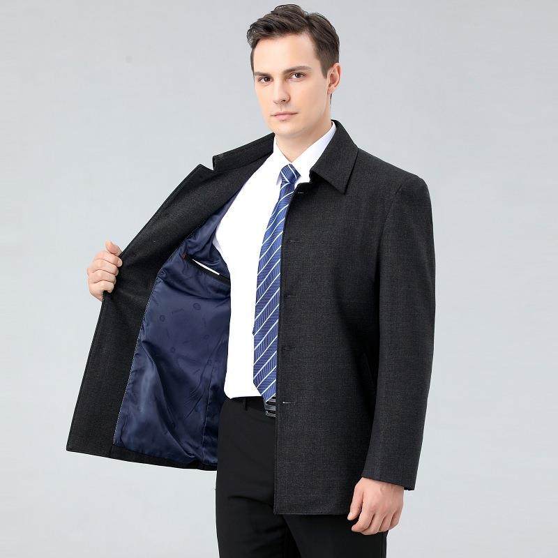 春秋季毛夹克羊男衫年中年商务休/A2-05A闲外中老领宽松茄克,淘宝优惠券,粉丝福利购,淘宝优惠卷