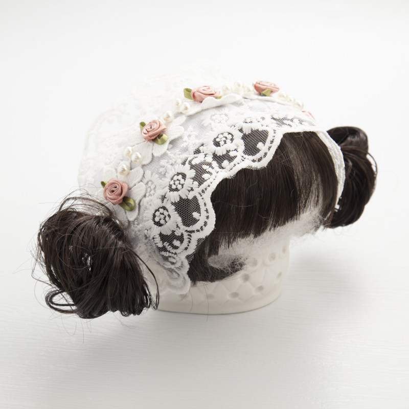 婴幼儿假发刘海毛线发带秋冬儿童周岁百天拍照女孩公主蝴蝶结头饰,淘宝优惠券,粉丝福利购,淘宝优惠卷