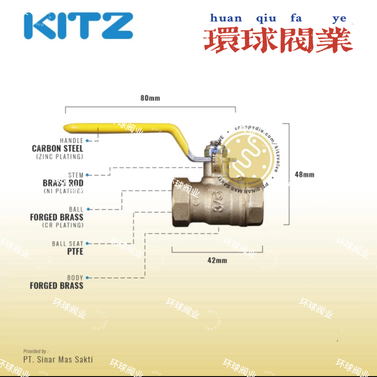 进口日本北泽KITZ球阀开关燃气高压煤气专用阀 4分球阀 SZA600型 - 图2