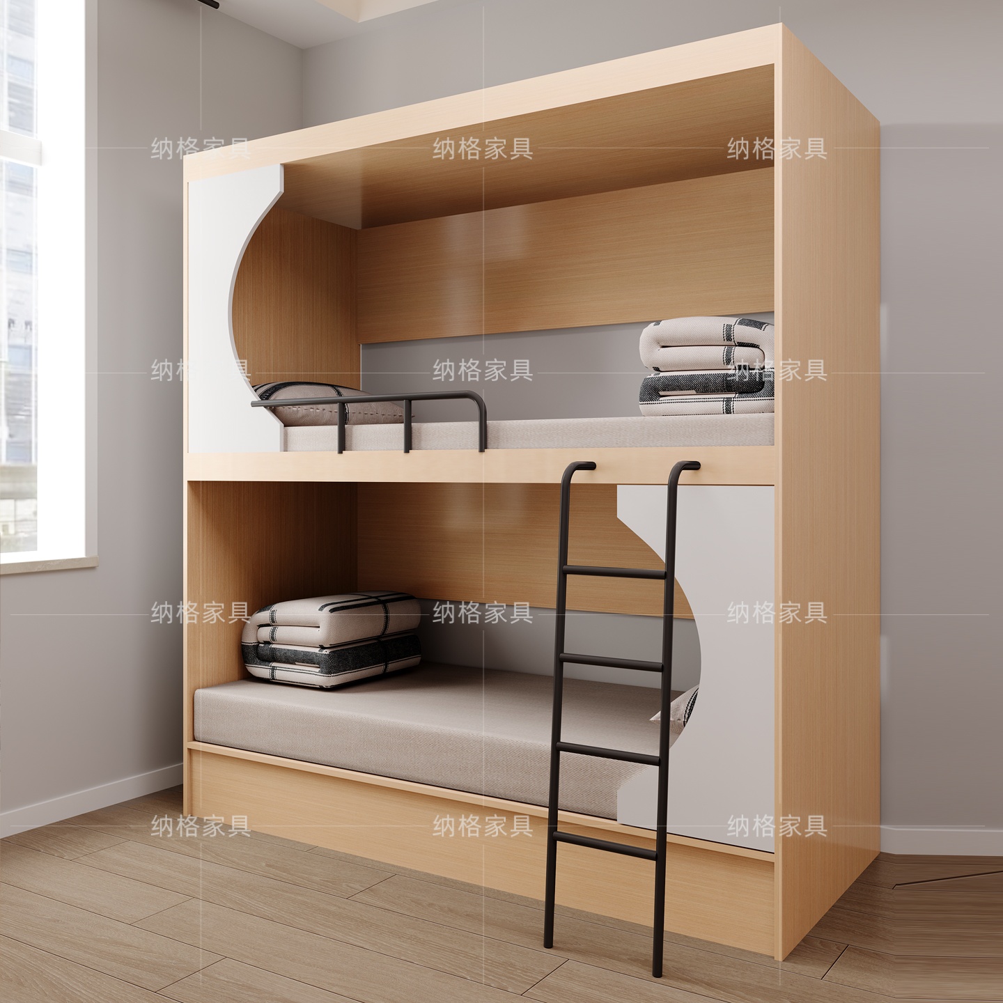 青旅上下铺民宿双层床学生宿舍床学校公寓太空舱床青年旅社高低床 - 图2