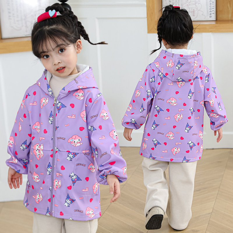 儿童罩衣宝宝吃饭围兜防水秋冬长袖加绒画画围裙男女童羽绒服护衣,淘宝优惠券,粉丝福利购,淘宝优惠卷