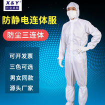 Industrial Zhuhui Antistatic Hyphenoconserved Clean Medication Factory Work Clothes Workshop Dust-Proof Clothes All Over The Body Triple Body Suit