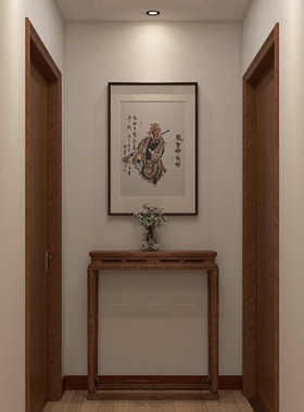 名家手绘京剧关公国画玄关挂画