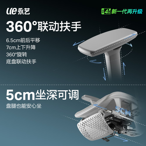 永艺沃克pro+人体工学椅电竞椅电脑椅家用舒适久坐学习办公椅max - 图2