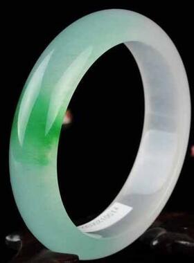 飘花玉手镯石英岩玉镯子女