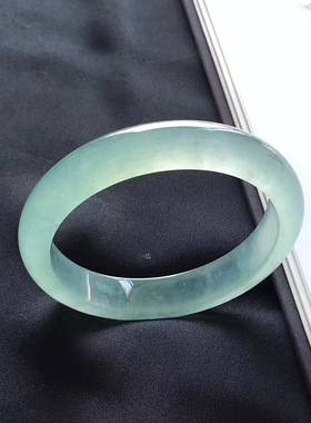 缅甸翡翠玉手镯冰种玉镯子女透水润晴水飘花玉石镯子女款送人礼物