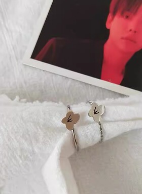 Bling原创金秦禹JINU花朵戒指Bli