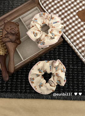 可爱小熊发圈发绳布少女