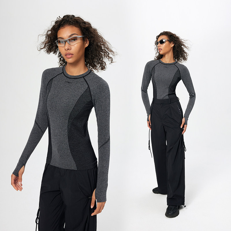 【碳能升温】运动长袖秋冬女一体织跑步T恤01884 | 粒子狂热,淘宝优惠券,粉丝福利购,淘宝优惠卷
