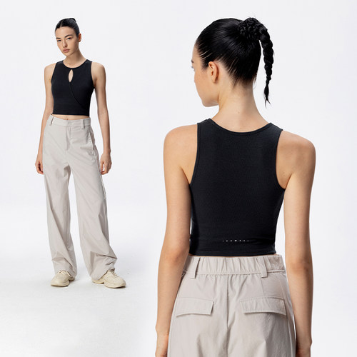 粒子狂热 | 天丝莫代尔螺纹运动内衣女高弹外穿健身瑜伽背心BR148 - 图3