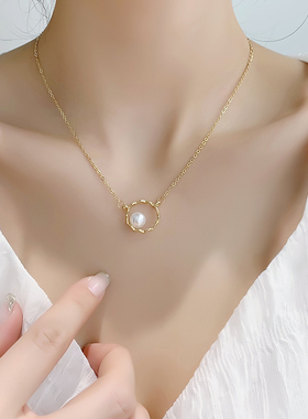 合集项链女轻奢小众设计感锁骨链高级感珍珠项链时尚潮流复古款