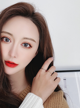 小众设计戒指女时尚ins开口调节