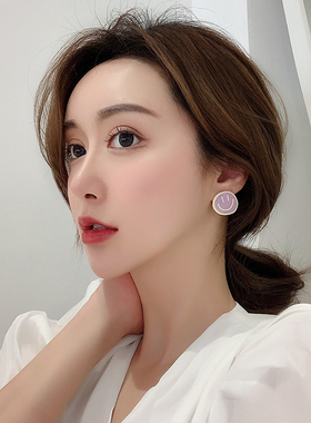 不对称撞色甜美风小众设计感耳夹