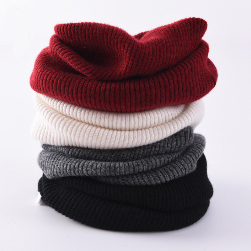 纯山羊绒脖套男女围脖护颈椎保暖百搭套头针织假领子简约软糯高端