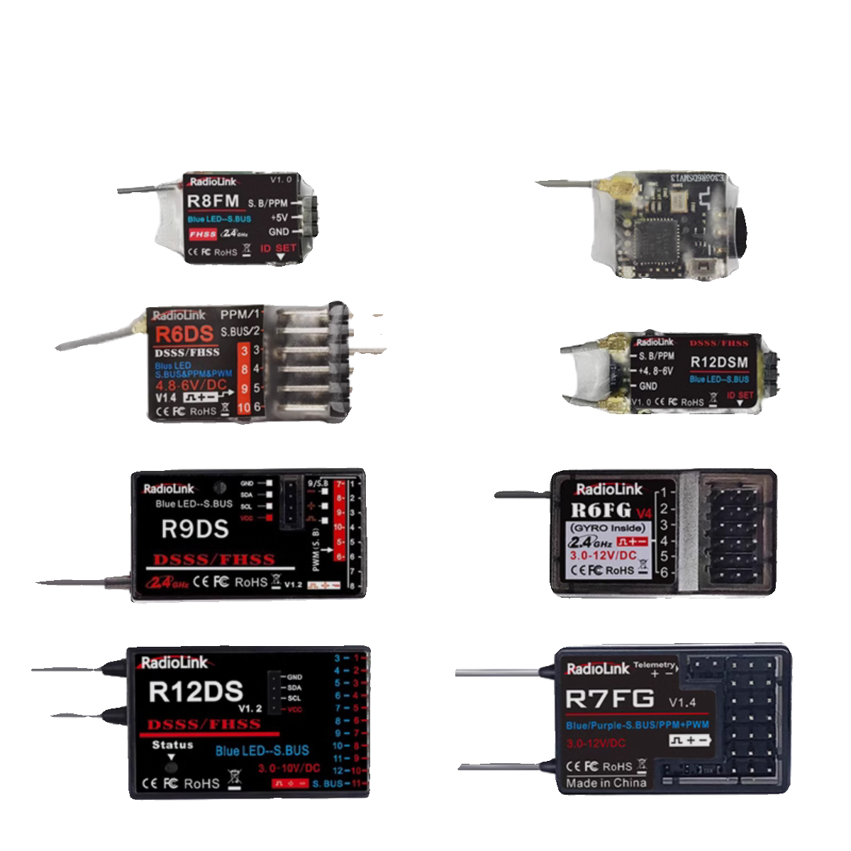 乐迪系列遥控接收机R6DSM R9DS R8FM R7FG R6DS R6FG R12DS接收器 - 图3