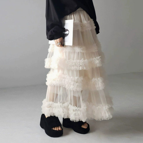 纯色高腰休闲裙 Ladies' solid color high waisted casual skirt - 图0
