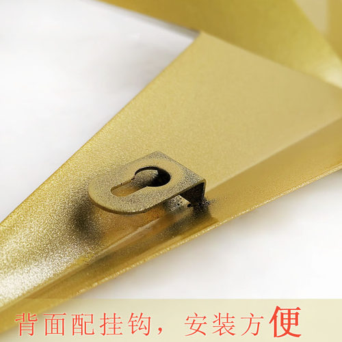 铁艺装饰金色大小五角星节庆橱窗吊顶天花壁挂墙面活动布置装饰 - 图1