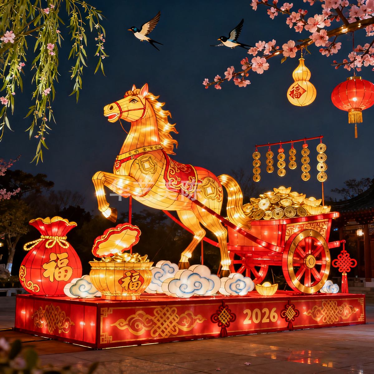 马年春节大型花灯2026年新款元宵灯会景区灯展非遗自贡彩灯定制,淘宝优惠券,粉丝福利购,淘宝优惠卷