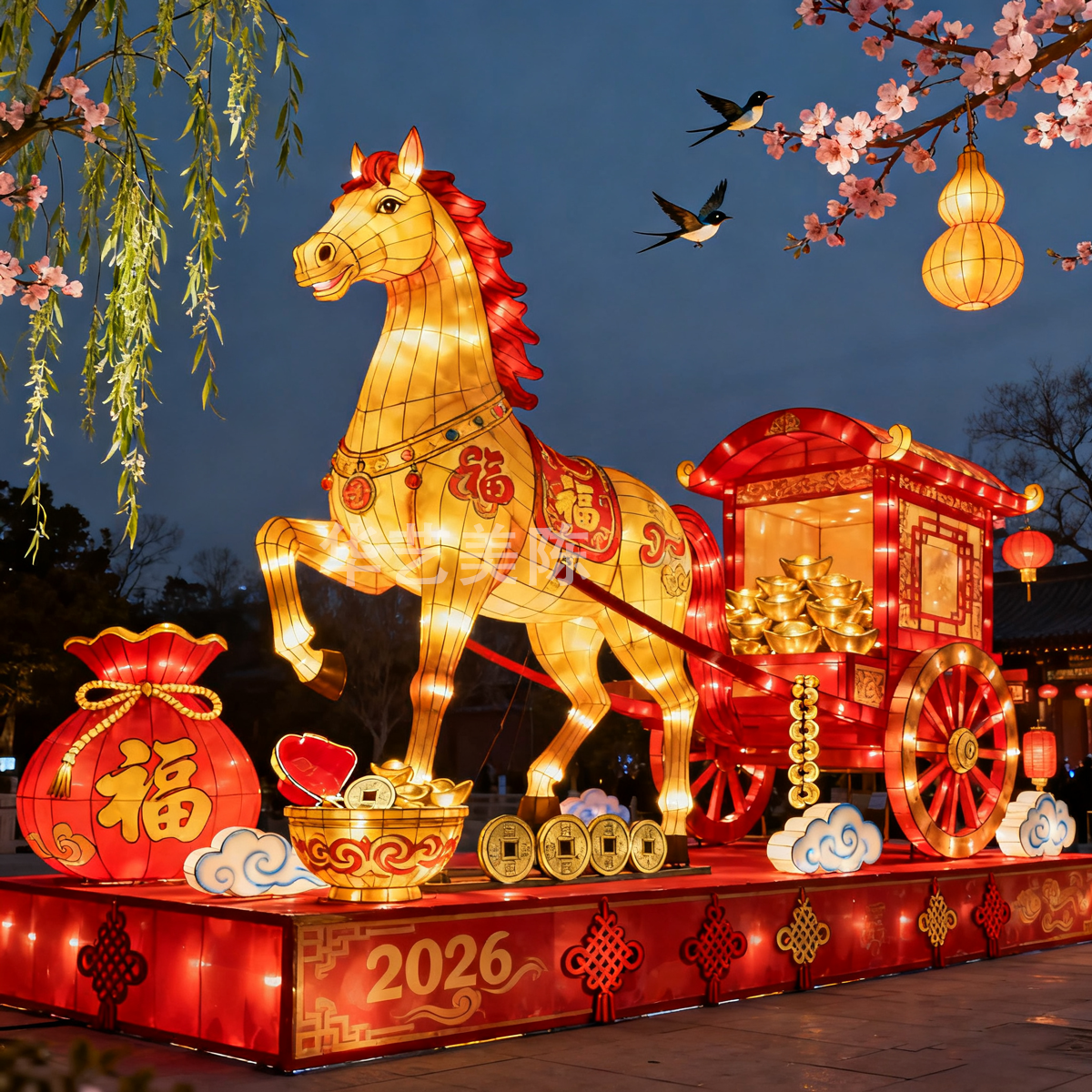 马年春节大型花灯2026年新款元宵灯会景区灯展非遗自贡彩灯定制,淘宝优惠券,粉丝福利购,淘宝优惠卷